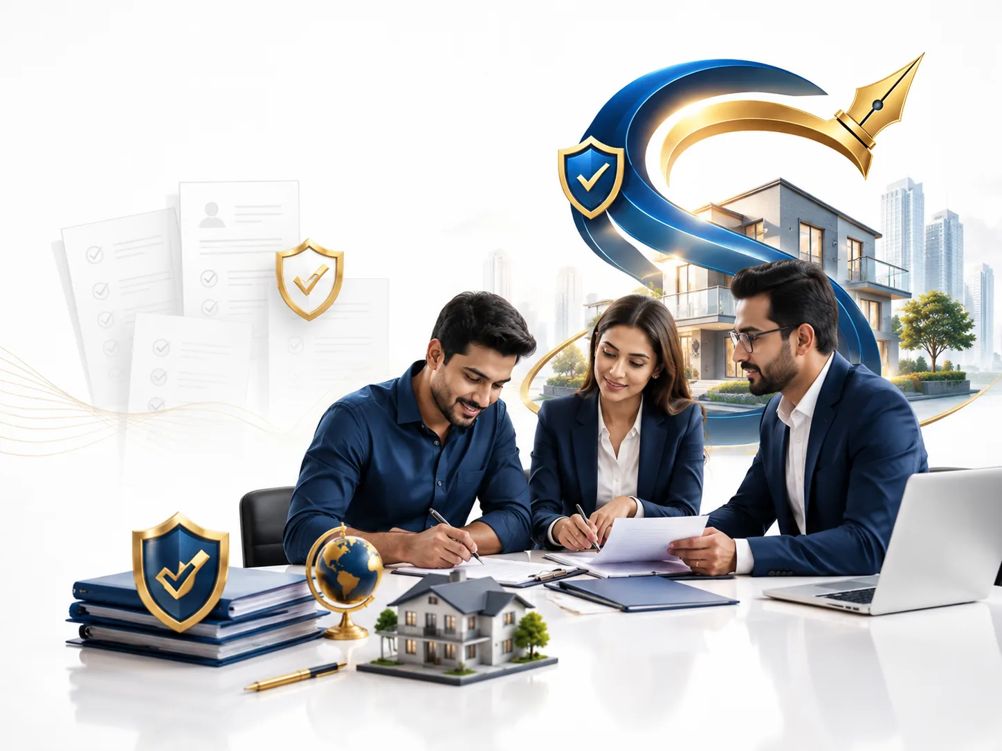 SureLig structured property-service team workflow illustration